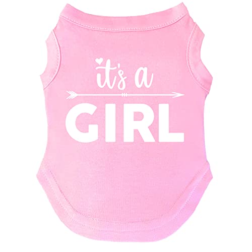 It's a Girl Hunde-T-Shirt, Größen für Welpen, Spielzeug und große Rassen, Babyrosa, Größe XXL (423) von Tees & Tails