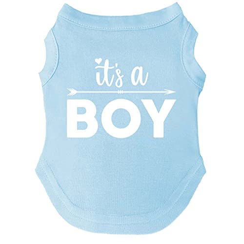 It's a Boy Hunde-T-Shirt, Größen für Welpen, Spielzeug und große Rassen (Babyblau, 5X-Large 422) von Tees & Tails