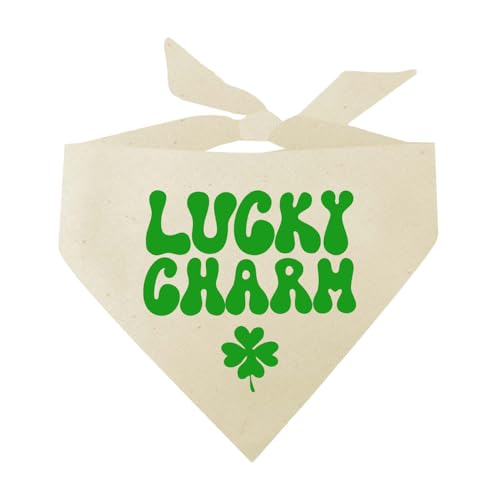 Lucky Charm St. Patrick's Day Hundehalstuch, naturfarben, OS 1206 von Tees & Tails