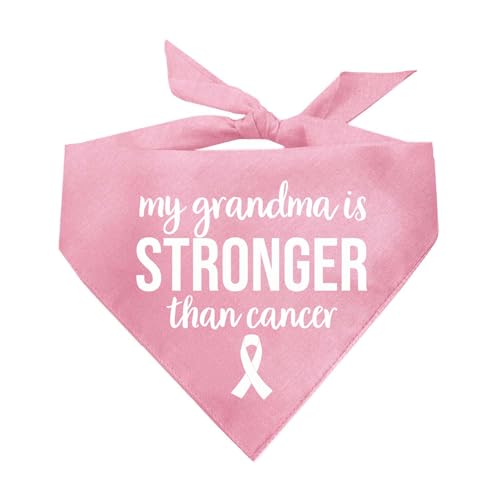 My Grandma is Stronger Than Cancer Hundehalstuch, Babyrosa, OS 1158 von Tees & Tails