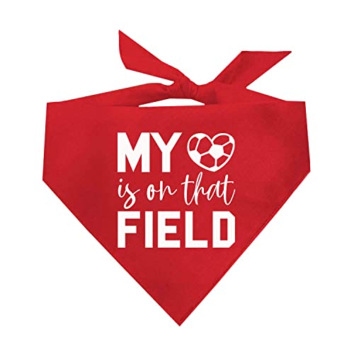 My Heart is On That Field Soccer Hundehalstuch, 1046 Rot, Einheitsgröße von Tees & Tails