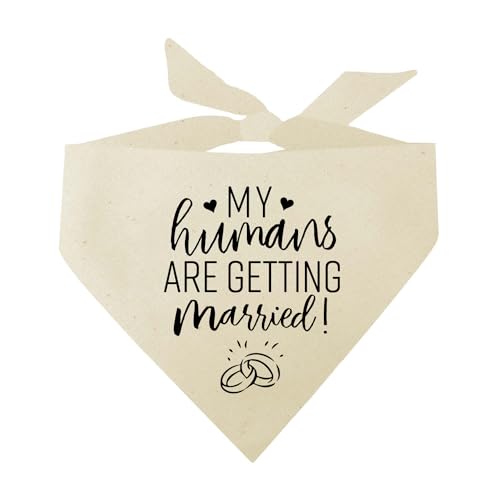 My Humans are Getting Married Hundehalstuch, Naturfarben von Tees & Tails