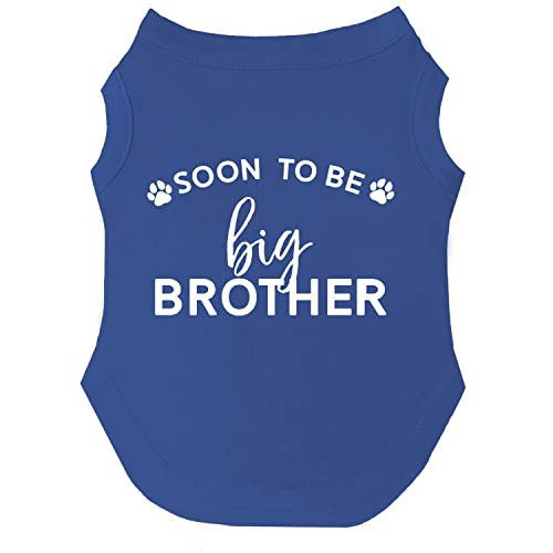 Soon to Be Big Brother Hunde-T-Shirt, Größen für Welpen, Spielzeug und große Rassen, Königsblau, Größe L 52 von Tees & Tails