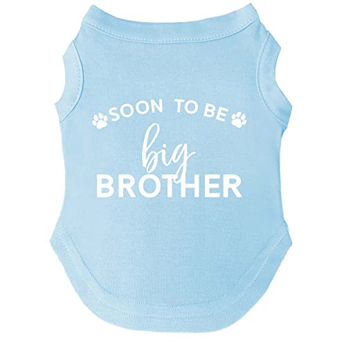 Soon to Be Big Brother Hunde-T-Shirt, Größen für Welpen, Spielzeug und große Rassen (Babyblau, 2X-Large 52) von Tees & Tails