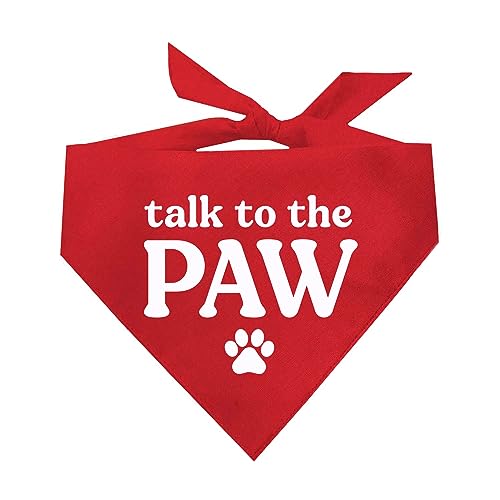 Talk to The Paw Hundehalstuch, Rot, OS 1108 von Tees & Tails