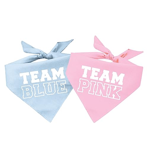 Hundehalstuch, Team Blue und Team Pink, 2 Stück, Babyblau/Rosa, OS 801/802 von Tees & Tails