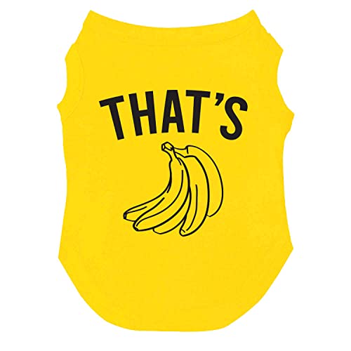 That's Bananas Hunde-T-Shirt, Größen für Welpen, Spielzeug und große Rassen (Gelb, 2XL 244) von Tees & Tails