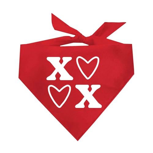 XOXO Valentinstag Hundehalstuch, Rot von Tees & Tails