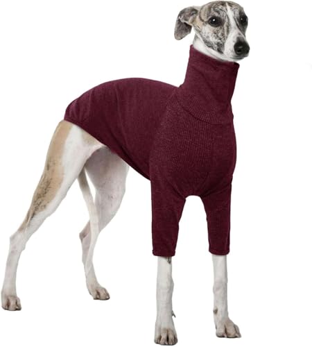 Teesho Hunde Shirt Hundepullover Grosse Hunde Winterpullover Hundepullover (Weinrot/L) von Teesho