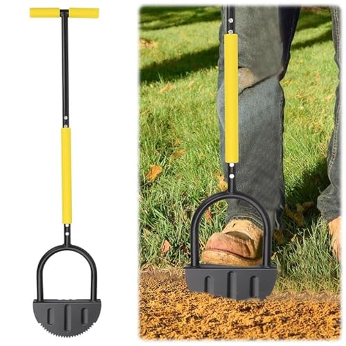 Tefola Rasenkantenstecher mit Stiel 108 cm, Sägezahn-Rasenkantenschneider, Halbmond Kantenstecher Rasen für Gehwege, Gartenkanten, Hof Tefola Rasenkantenstecher mit Stiel 108 cm, Sägezahn-Rasenkantenschneider, Halbmond Kantenstecher Rasen für Gehwege, Gartenkanten, Hof von Tefola