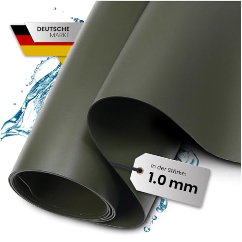 TeichVision - Premium PVC Teichfolie olivgrün - Stärke 1 mm - 10 m x 1 m/PVC Folie olivgrün geeignet für Teiche, Biotope, Naturschwimmbäder von TeichVision