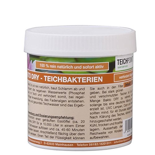 Teichpoint 100 g Bakto Dry Teich - Billionen von Mikro-Organismen - Teichbakterien Starter von Teichpoint