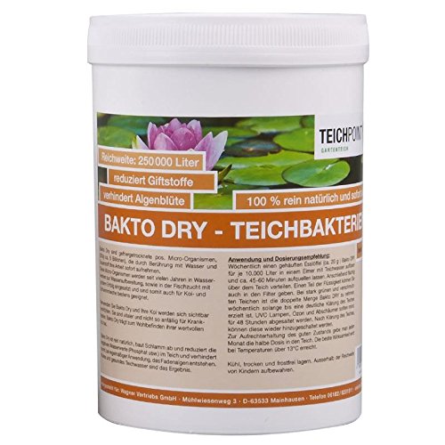 Teichpoint 500 g Bakto Dry Teich - Billionen von Mikro-Organismen - Teichbakterien Starter von Teichpoint