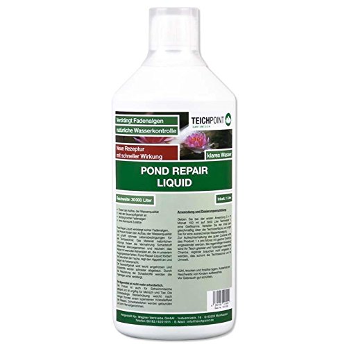 Teichpoint Pond Repair Liquid flüssig, verdrängt sicher Fadenalgen im Teich, Algen im Gartenteich (1 Liter) von Teichpoint