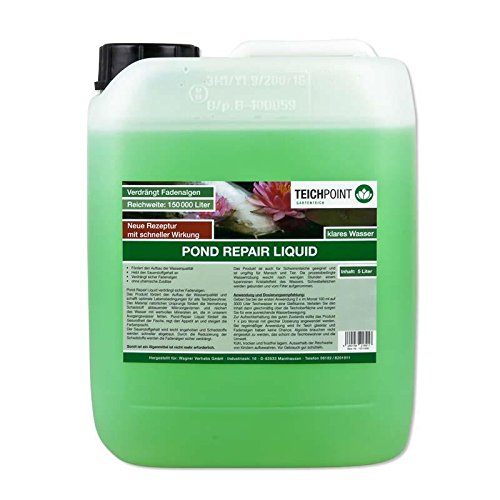 Teichpoint Pond Repair Liquid flüssig, verdrängt sicher Fadenalgen im Teich, Algen im Gartenteich (5 Liter) von Teichpoint