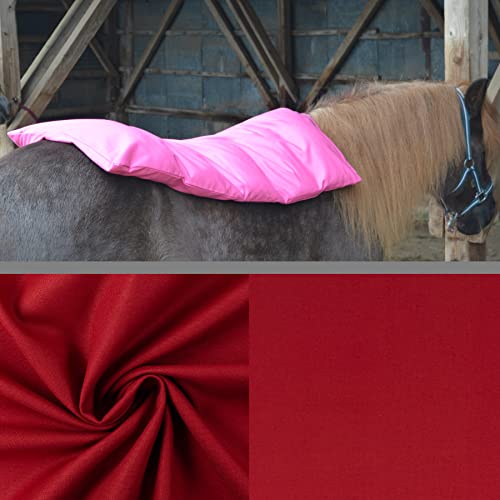 Teichwerk Dinkelspelzkissen Wärmekissen für Pferde Ponys Esel 1 farbig Burgundy Füllung Premium 90x68 von Teichwerk