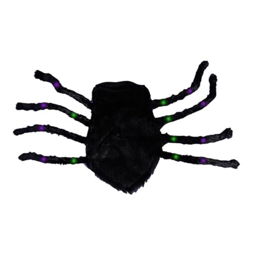 Halloween Kostüme für Haustiere Spinne | Beleuchtete Halloween Haustiere Spinne Kostüme mit 8 pelzigen Beinen - Halloween Dekoration für Halloween Par, Festival Parade, Themenparty, Foto Requisiten von Teksome