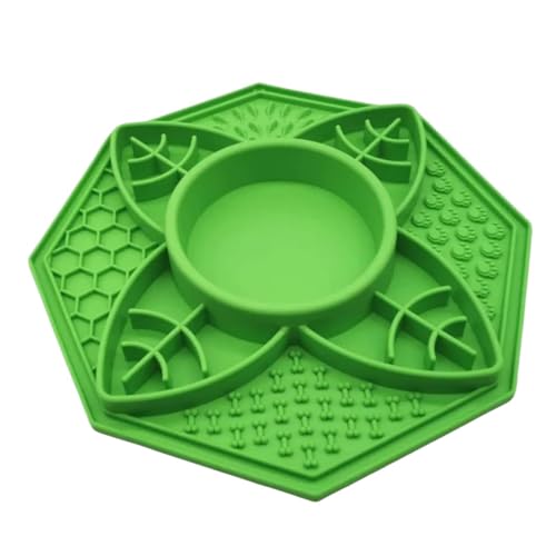 Leckmatte für Hunde | Achteckiges Design Slow Food Pad | Hundebox Leckpads Slow Feeder Lick Pad Kiste Training Spielzeug für mittlere und kleine Hunde von Teksome