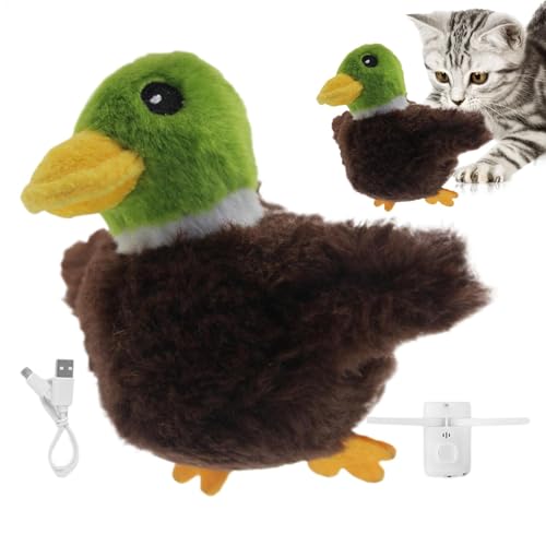 Teksome Flapping Bird Cat Toy, Interactive Flapping Bird Cat Toy Automatic Flying, Chirping Bird Cat Toy With Catnip, For Kitten Exercise von Teksome