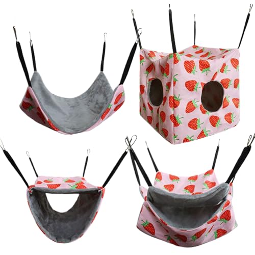 Teksome Hamster-Hängematte | Atmungsaktive Tunnelhängematte für Eichhörnchen | Haustierkäfig-Zubehör, rutschfestes Kleintier-Schlafbett für Hamster, Eichhörnchen, Chinchillas Teksome Hamster-Hängematte | Atmungsaktive Tunnelhängematte für Eichhörnchen | Haustierkäfig-Zubehör, rutschfestes Kleintier-Schlafbett für Hamster, Eichhörnchen, Chinchillas von Teksome