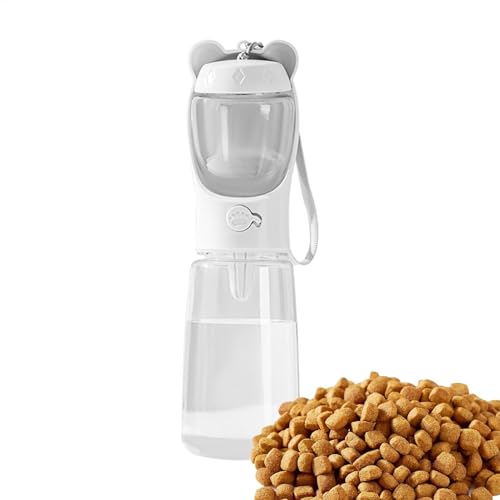 Teksome Hundereisen Wasserflasche Spender, Hundwasserflasche mit Food Bowl - 2 in 1 Haustier liefert Trinken | Hundezubehör Fütterungsmittel, gutes Dichtungsdesign für Gehen von Teksome