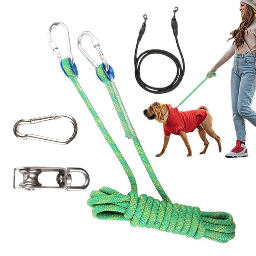 Teksome Hundetrainingsleine, 360 Grad drehbar, für den Garten, vielseitig einsetzbar, Außenkabel, Campingleine für Outdoor-Aktivitäten von Teksome