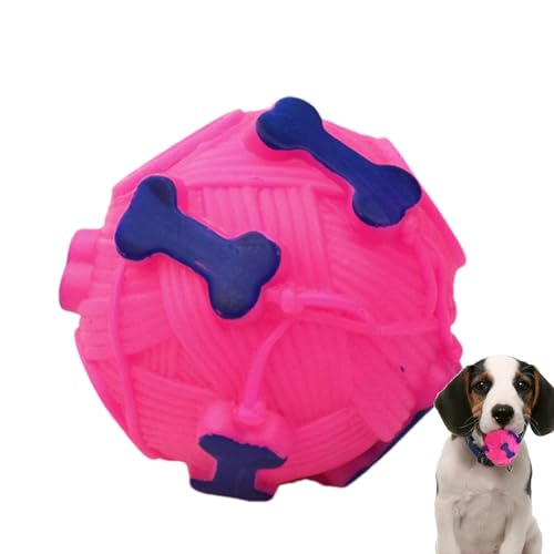 Teksome Interaktives Hundespielzeug, Leckerlis – Quietschender Hundeball-Spielzeug, Zähneknirschspielzeug, Welpen-Puzzle, langsames Füttern für Training und Spielen von Teksome