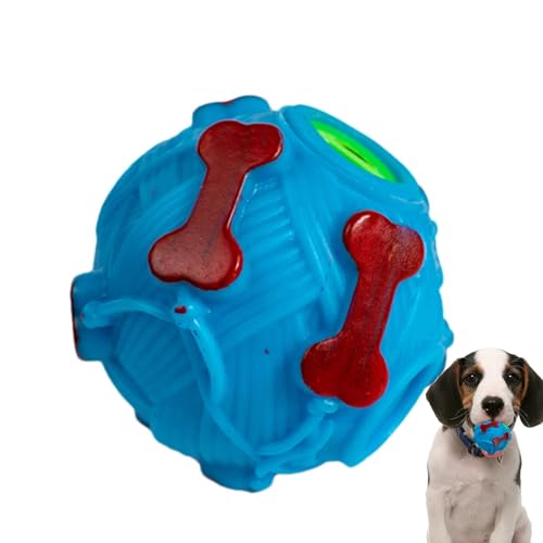 Teksome Interaktives Hundespielzeug Leckerli - Quietschendes Hundeballspielzeug - Hundetraining Quietschball Spielzeug, Puzzle Slow Feeder, Hundefutter Leckerli Spielzeug für kleine mittelgroße Hunde, von Teksome
