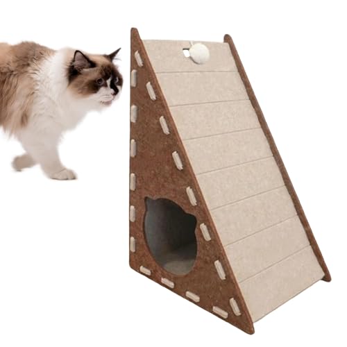 Teksome Katzenkratzer, Filzkatze Kratzer - Trianguläre vertikale integrierte Katzenwandkratzer,Nicht-Shedding-Filzkratzer-Kern-resistente Kätzchenkletternmatte für Heimwand Teksome Katzenkratzer, Filzkatze Kratzer - Trianguläre vertikale integrierte Katzenwandkratzer,Nicht-Shedding-Filzkratzer-Kern-resistente Kätzchenkletternmatte für Heimwand von Teksome