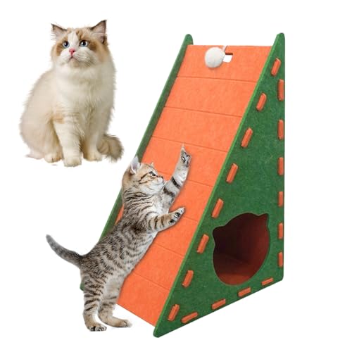Teksome Katzenkratzerbrett, Katzenkratzer - Trianguläre vertikale integrierte Katzenwandkratzer - Nicht-Shedding-Filzkratzer-Kern-resistente Kätzchenkletternmatte für Heimwand Teksome Katzenkratzerbrett, Katzenkratzer - Trianguläre vertikale integrierte Katzenwandkratzer - Nicht-Shedding-Filzkratzer-Kern-resistente Kätzchenkletternmatte für Heimwand von Teksome