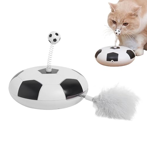 Teksome Katzenspielzeug für Indoor-Katzen – Elektrisches Fußball-Katzenspielzeug, Haustierspielzeug mit intelligentem Hindernisvermeidungssensor, interaktives Haustierzubehör für Kätzchenübungen von Teksome