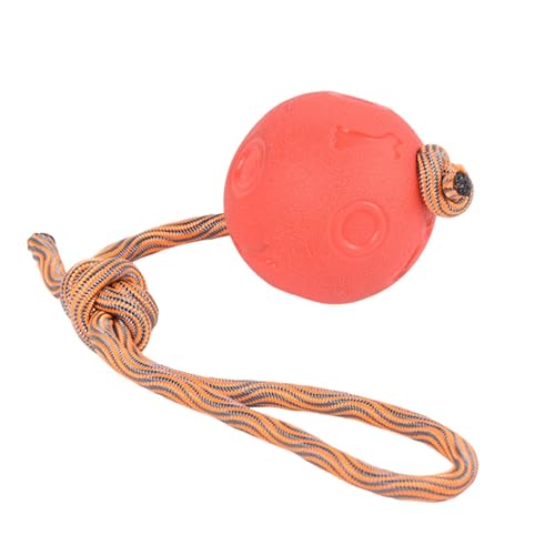 Teksome Knotenball Hundespielzeug | Knoten-Haustierball zum Zahnen – interaktives Hundespielzeug mit hellen Farben für Park, Garten, Hinterhof, Zuhause von Teksome