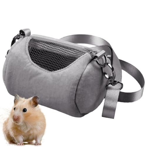 Teksome Meerschweinchenträger - Warmer Plüschrucksack für Kleintiere,Zylinder-Reise-Tragetasche für Eidechse, Vogel, Kaninchen, Meerschweinchen, Eichhörnchen, Igel, Frettchen von Teksome