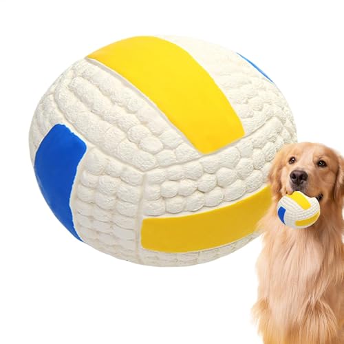 Teksome Quietschender Hundespielzeugball | Lustiger weicher Beißgeräusch-Sportball für Welpen – interaktiver quietschender Sportball, Haustierzubehör für und Zahngesundheit von Teksome