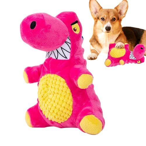 Teksome Quietschendes Hundespielzeug | Niedliches und lustiges Dinosaurier-Plüschspielzeug für Hunde | Plüschspielzeug für zu Hause von Teksome