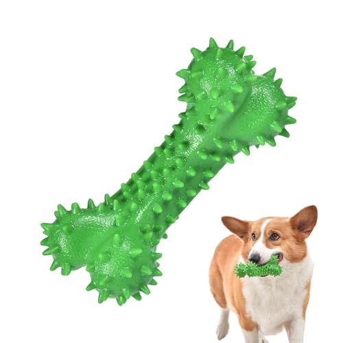 Teksome Stacheliges Gummiknochen-Hundespielzeug - Stacheliges Kauspielzeug für Welpen aus Gummi - Natürliches Apportierspielzeug, weiches Hundespielzeug, Beißspielzeug für Welpen für Training, von Teksome