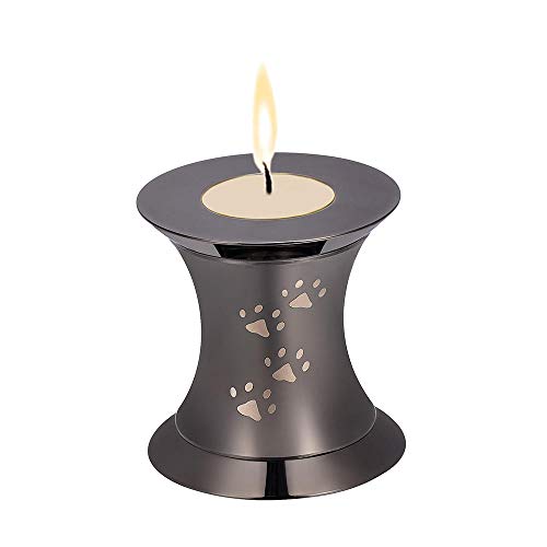 Urnen Hundesärge & -Urnen,Ketten Für Damen Ketten Für Herren 73Mm Großer Edelstahl Hund Pfotenabdruck Sarg Andenken Schmuck Für Haustier Feuerbestattung Urnen Halten Memorial Asche / Candle @ G von Teliditid