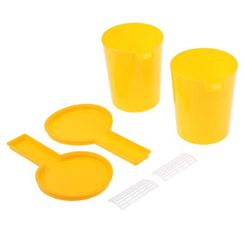 Telituny Bee Feeder-2pcs Imkerei Honig Eingang Wassertrinker Bee Feeder Flasche Set Schüssel Werkzeug von Telituny