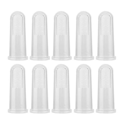 Telituny Soft Finger Zahnbürste-10Pcs Soft Finger Zahnbürste Pet Dog Mundzahnreinigung Zahnpflegebürste von Telituny