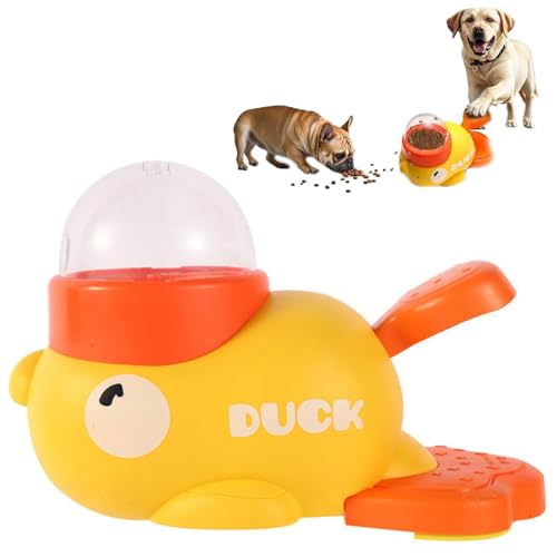 Duck Treat Dispenser, 2-in-1 Dog Interactive Slow Feeder Dog Food Puzzle Toy, Dog Enrichment Toys for Small & Medium Dogs von Tencipeda