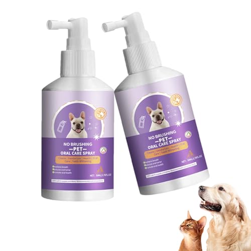 Sofenthiss - Teeth Cleaning Spray for Dogs, Pet Oral Care Spray, Teeth Cleaning Spray for Dogs & Cats, Dog Teeth Cleaning Spray (2pcs) von Tencipeda