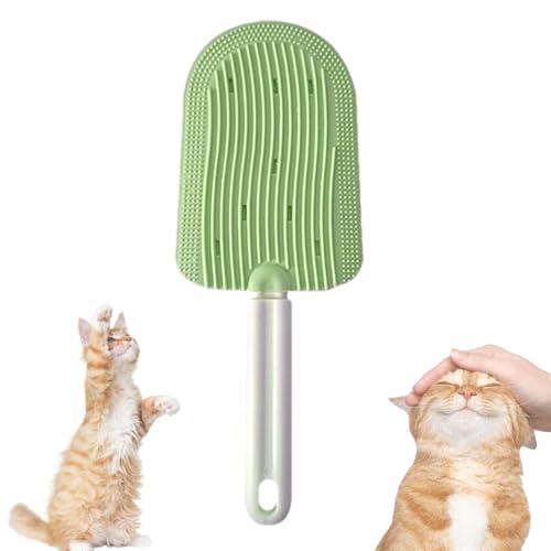 Tencipeda 2025 New Cat Tongue Comb, Celery Pets - Cat Tongue Comb, Cat Tongue Brush, Cat Brush for Matted Fur (Green) von Tencipeda