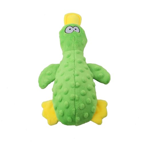 Tencipeda Dog Squeaky Toy Duck, Dog Toys for Aggressive Chewers, Tough Plush Dog Toys for Large Dogs, Dog Toys for Small, Medium and Large Breeds (Green) von Tencipeda