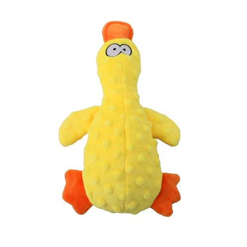 Tencipeda Dog Squeaky Toy Duck, Dog Toys for Aggressive Chewers, Tough Plush Dog Toys for Large Dogs, Dog Toys for Small, Medium and Large Breeds (Yellow) von Tencipeda