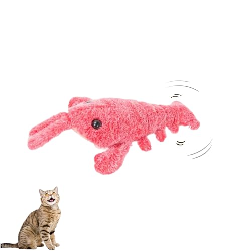 Tencipeda Interactive Dog Toys, Floppy Lobster Interactive Dog Toy, Moving Dog Toy, Interactive Dog Toy, Plush Squeaky Dog Toys (Light Pink) von Tencipeda