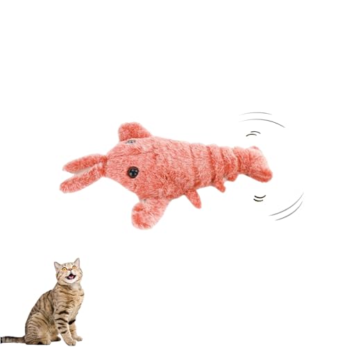 Tencipeda Interactive Dog Toys, Floppy Lobster Interactive Dog Toy, Moving Dog Toy, Interactive Dog Toy, Plush Squeaky Dog Toys (Orange) von Tencipeda