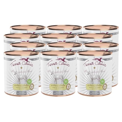 Terra Canis Pferd mit Tobinambur - Hypoallergen Nassfutter, 12x800g I Premium Hundefutter in 100% Lebensmittelqualität Aller Rohstoffe I Allergenarm, Getreide & glutenfrei von Terra Canis