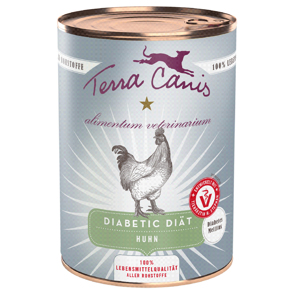 Sparpaket Terra Canis Alimentum Veterinarium Diabetic Diät 12 x 400 g - Huhn von Terra Canis