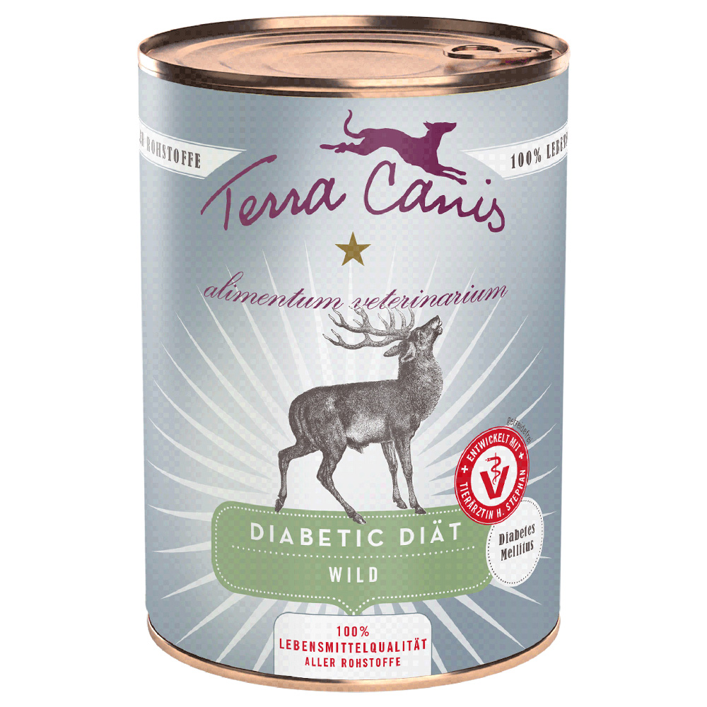 Sparpaket Terra Canis Alimentum Veterinarium Diabetic Diät 12 x 400 g - Wild von Terra Canis