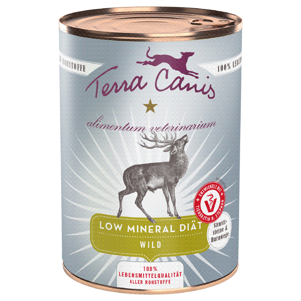 Sparpaket Terra Canis Alimentum Veterinarium Low Mineral Diät 12 x 400 g - Wild von Terra Canis